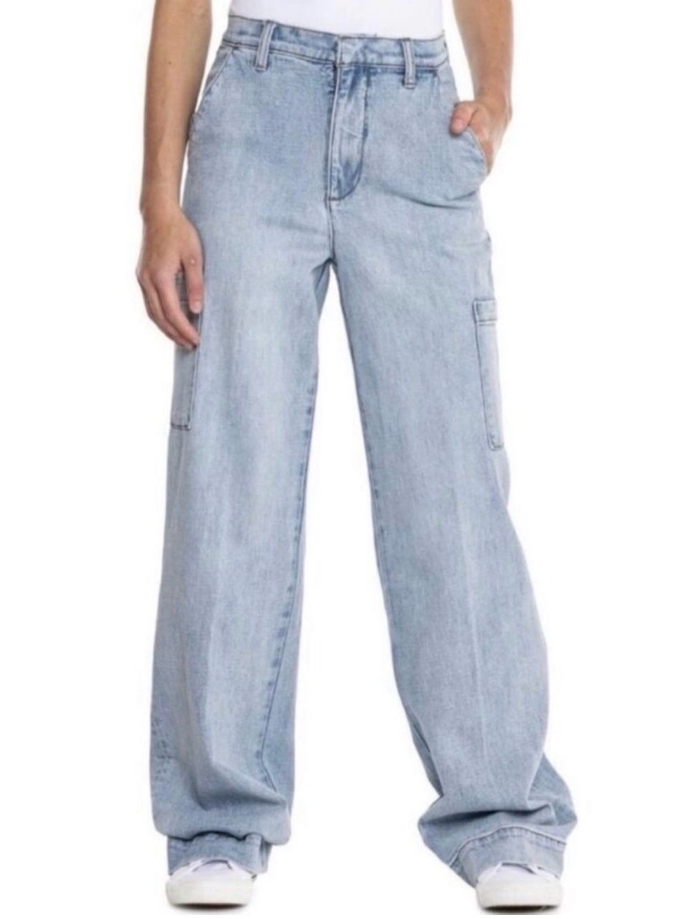 Joe’s Cargo Nolan Jeans Size 28 Blue Baggy Grunge High Rise Wide Leg Baddie Cool